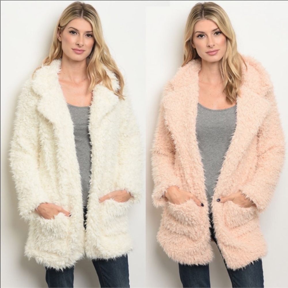 Cozy Teddy Bear Coat with pockets - Picture 3 of 13